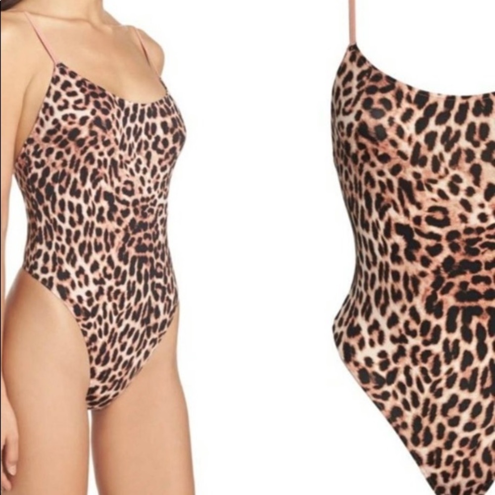 New in package leopard swimsuit, lined, size Large